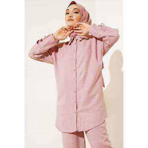 Juego de 2 piezas de lino con botones en polvo - Product Image 3