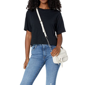 Camiseta corta hecha al mejor precio en fábrica, nuevo diseño, camiseta ligera hecha a medida para mujer - Product Image 4