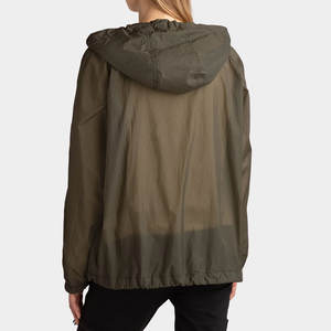 แจ็กเก็ตกันลมไนล่อนสำหรับผู้หญิงแจ็กเก็ตกันลมน้ำหนักเบาระบายอากาศได้ดีเสื้อฝึกกลางแจ้งพิมพ์ลายและปัก - Product Image 5