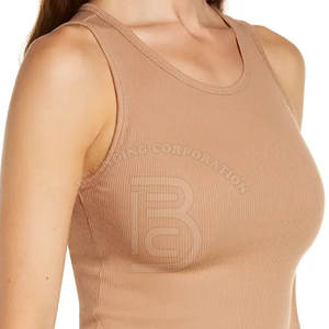 Camiseta sin mangas de mujer completamente personalizada para venta en línea Beat Quality Impresión de logotipo personalizado Camiseta sin mangas y chaleco de mujer - Product Image 5