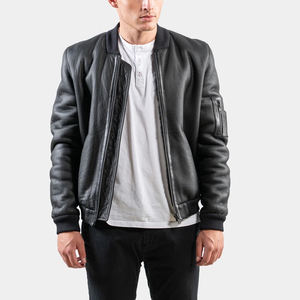 Chaqueta de Cuero de Alta Calidad con Diseño OEM para Hombre, Ropa Casual, Chaqueta de Cuero con Logotipo Personalizado, Chaqueta de Cuero de Talla Grande para Hombre - Product Image 4