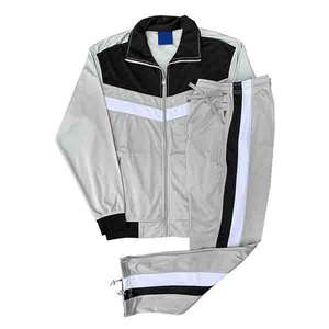 Survêtement pour homme à rayures latérales Survêtements et ensembles à rayures pour homme Survêtement à rayures noires et blanches pour homme - Product Image 4