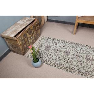 Tapis turc vintage, tapis de 2,7 x 6,3 pieds, tapis floral gris brun - Product Image 5