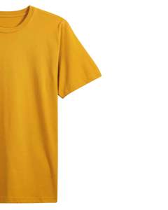 T-shirt en coton jaune moutarde pour homme, doux, respirant, col rond, manches courtes, décontracté, tee-shirt uni, durable, confortable, à porter tous les jours - Product Image 3