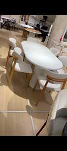 โต๊ะรับประทานอาหารทรงรีพร้อมเก้าอี้6ตัวดีไซน์แบบตุรกี - Product Image 4