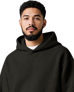 Conjunto Deportivo de Sudadera con Capucha y Pantalones Jogger de Pierna Recta para Hombre, de Forro Polar Negro, Informal de Invierno, Sudadera con Capucha y Pantalones Deportivos para Hombre - Product Image 4