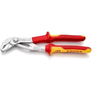 Pince à eau Cobra 250 mm avec ouverture de mâchoire de 46 mm, chromée, certifiée VDE, poignées multi-composants pour la pêche KNIPEX - Product Image 1