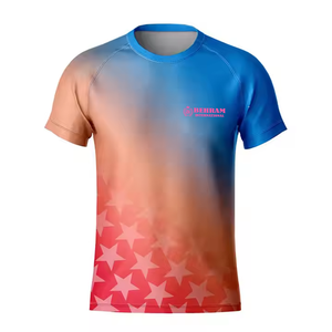 Venta al por mayor de Camisetas Personalizadas de microfibra para hombre, tejido de punto transpirable de secado rápido, 100% algodón, estilos de impresión por sublimación OEM para - Product Image 2