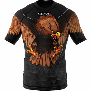 Custom Short Sleeve <b>Surf</b> Logo Mma Bjj Compression Shirt Sublimated Jiu Jitsu Rashguards For Beginners - Product Image 5