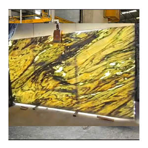 Encimeras de losas de mármol verde moderno Diseño de Fénix pulido para paredes de Villa - Product Image 1