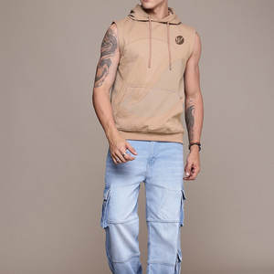 Sudaderas con capucha de gimnasio sin mangas para hombres más vendidos Nuevo estilo de algodón mezclado con MOQ bajo para el ejercicio de primavera - Product Image 4