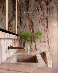 Rojo Monica thiên nhiên đá cẩm thạch bán buôn đánh bóng tấm lớn thiết kế hiện đại thân thiện với môi trường không thấm nước biệt thự tường gạch Tùy chỉnh màu Đỏ - Product Image 6