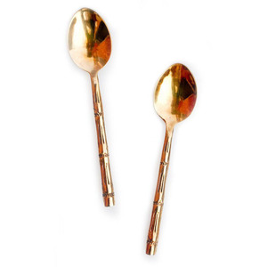 Juego de cubiertos navideños dorados de lujo en oferta con mango largo dorado de diseño portugués, juego moderno para servidor de ensalada - Product Image 4