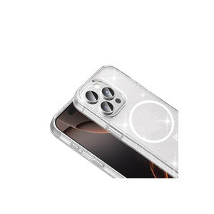 Coque de protection transparente en silicone TPU de luxe avec paillettes pour MagSafe pour Apple pour iPhone 15 Pro Max, impression UV - Product Image 3