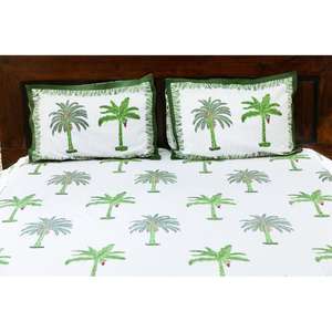 ชุดผ้าปูที่นอนผ้าฝ้ายทำจากช่างฝีมือพร้อมเทคนิคการตกแต่งลายดอกไม้จากการตรวจสอบผู้ขาย - Product Image 3