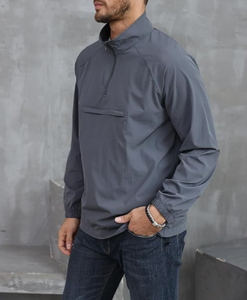 Chaqueta Cortavientos Ligera con Cierre de Cremallera de Cuarto para Hombre, con Estampado Invernal y Bolsillos Laterales, para Golf, Senderismo y Correr - Product Image 5