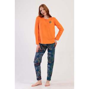 Conjunto de Pijama KADIN P.SUPREM con Cuello Redondo y Manga Larga, Diseño Ovalado - Color Salmón - Product Image 1