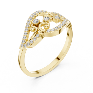 18K Rose Gold <b>CZ</b> <b>Rings</b> with Pear Cut Diamond Elegant Diamond <b>Rings</b> Collection - Product Image 6