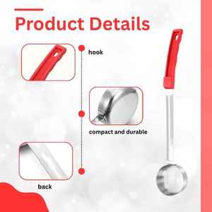 Control de porciones Cucharas para servir Cucharas para porciones Cucharón Tazas Cucharón de acero inoxidable sólido y ranurado para servir alimentos Juego de 8 - Product Image 2