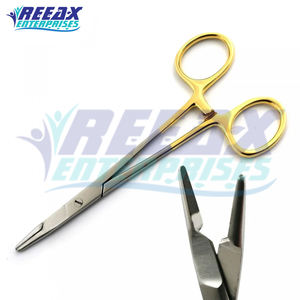 2024 Meilleure vente porte-aiguille en acier inoxydable de qualité supérieure avec poignée dorée Instruments chirurgicaux base REEAX ENTERPRISES - Product Image 2