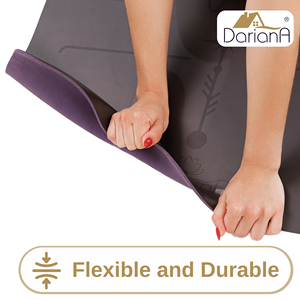 Premium PU Yoga <b>Mat</b> Moon Design Black 183×68×5 mm Non Slip Natural Rubber Exercise <b>Mat</b> - Product Image 2