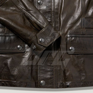 Chaqueta de cuero de moto de estilo único de calidad superior Chaqueta de invierno de cuero de moto más vendida - Product Image 6