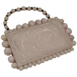 Bolso de Mano de Resina con Diseño Clásico y Piedras Preciosas, Gran Capacidad, Duradero, Moderno, para Bodas, Fiestas, Eventos Nocturnos, Creativo, Unisex - Product Image 4