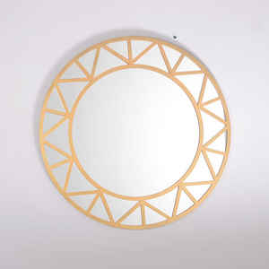 Espejo de pared con marco de madre perla y Metal, espejo decorativo de alta resolución para dormitorio, espejo de maquillaje, baño, decorativo redondo - Product Image 4
