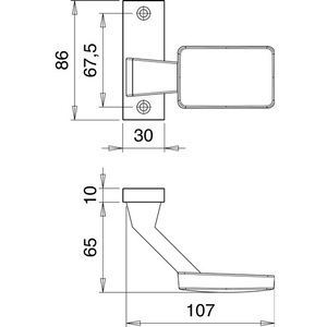 Soporte de Aluminio F1 para Perillas de Puerta con Desplazamiento de 8 mm 1385/0000, Rieles y Accesorios para Cortinas - Product Image 3