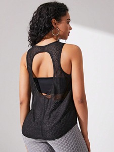 Nuevo estilo para mujer, camisetas transpirables para gimnasio, camisetas deportivas transpirables XS de talla, camisetas sin mangas de punto, servicios OEM disponibles - Product Image 2