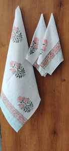 Serviette de bain en coton pur de haute qualité, imprimée à la main, design uni, serviette gaufrée imprimée à la main - Product Image 3