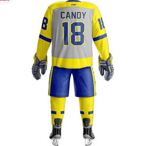 2025 Ensemble de vêtements de hockey sur glace d'équipe de conception professionnelle avec logo personnalisé haute qualité 100% polyester écologique bas quantité minimale de commande en gros - Product Image 3