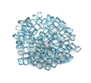 Topaze bleu ciel naturelle de qualité AAA, facetté, octogonal, 10x8 mm, taille émeraude, pierre précieuse en vrac pour la fabrication de bijoux, vente en gros - Product Image 5