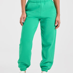 Logo personnalisé vert course femmes surdimensionné joggers éponge polaire doux au toucher tissu femmes pantalons de survêtement femmes pantalons et pantalons - Product Image 1