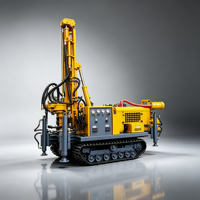 Machine de forage à double usage air-terre, moteur diesel, châssis épaissi anti-corrosion, profondeur 350 m, pour zones désertiques à haute température