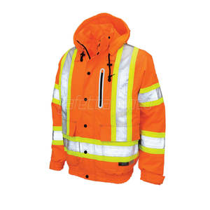 Chaqueta de Seguridad para Hombre con Tela Brillante y Detalles Reflectantes para Protección en el Lugar de Trabajo - Product Image 1