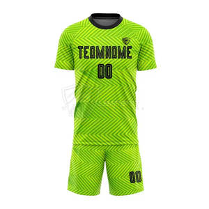 ชุดฟุตบอลผู้ใหญ่แบบยูนิเซ็กซ์ ผ้าโพลีเอสเตอร์ 100% ระบายอากาศ แห้งเร็ว พิมพ์โลโก้ได้ คุณภาพสูงระดับมืออาชีพ ขายดีทุกแบบ - Product Image 1