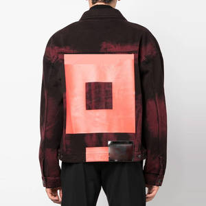 Best Price Men Jeans Jacket <b>Tie</b> Dye Printing Men Jeans Jacket Comfortable Jeans Jacket For Sale - Product Image 3