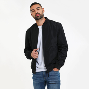 Blouson d'aviateur de style zippé de qualité supérieure pour hommes Logo personnalisé 100% tissu polyester col côtelé surdimensionné vêtements pour hommes blouson d'aviateur - Product Image 4