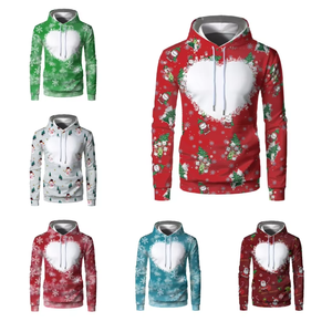 Sublimación Sudadera con capucha 3D Navidad Impresión digital Sudadera con capucha Casual Collar con capucha para hombres Mujeres Front Back Logo Hoodies - Product Image 1