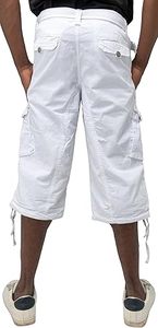 Custom Size Solid Eco-Friendly <b>Men's</b> High Waist Drawstring Closure <b>Knee</b> <b>Length</b> <b>Shorts</b> Pockets Street Fashion Casual Wholesale - Product Image 5