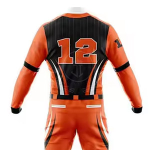 Ensembles d'uniformes de baseball pour adultes sur mesure, respirants, 100 % polyester, confortables, faible MOQ, haute qualité, col en V, poches, sport - Product Image 4