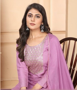 Premium Rayon Heavy Sequence bordado mujeres Kurtis pantalón con Dupatta vestidos casuales para exportación venta - Product Image 2