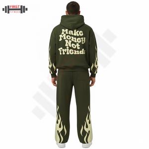 ชุดวอร์มผ้าฝ้ายสำหรับวิ่งจ๊อกกิ้งไซส์ใหญ่พิเศษสำหรับฤดูหนาวกางเกงปล่อยเหงื่อผ้าฝ้าย100% ตามสั่ง - Product Image 2