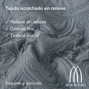 MANEMI Copriletto Classico Ricamato Estivo di Metà Stagione con 1 o 2 Federe Lavabili Varie Misure - Product Image 4