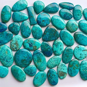 Cabochon d'azurite shattuckite naturelle pierres précieuses polies en vrac combinaison de minéraux naturels expédiés en lot - Product Image 2