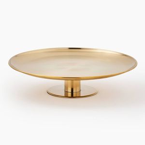 Elegante Soporte para Pastel de Madera con Base de Metal, Color Natural, para Bodas, Cumpleaños, Vajilla, Soporte Redondo para Pastel - Product Image 2