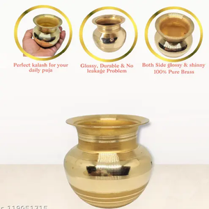 Water Pot Lota Pooja Item Home Hotel Office Religious Ceremony Brass Kalash Hindu Pooja Items Wholesale Direct Factory Price - Product Image 3