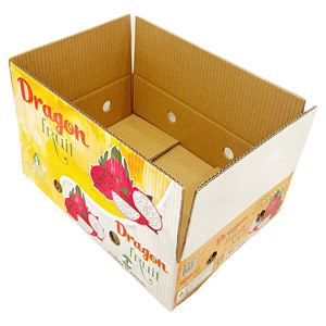 Caja de cartón de papel corrugado con etiquetas personalizadas reciclables ecológicas de lujo al por mayor para Harina de alimentación de fruta de dragón fresca - Product Image 2