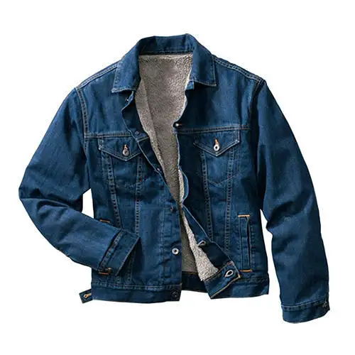 Denim jean áo khoác giản dị outwear mùa đông mùa thu Áo khoác denim nút lên áo khoác quá khổ denim áo khoác cho Mens thoáng khí